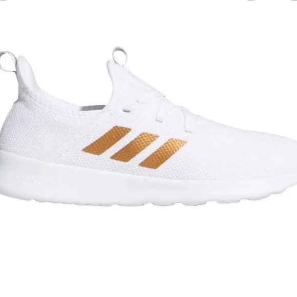 ADIDAS CLOUDFOAM PURE WHITE SNEAKERS